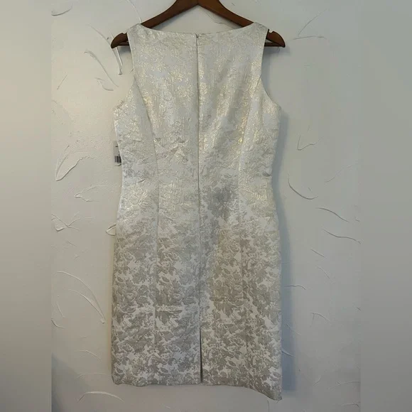 NWT TAHARI Arthur S Levine Champagne & Gold Formal Dress SZ 8 - Picture 2 of 13